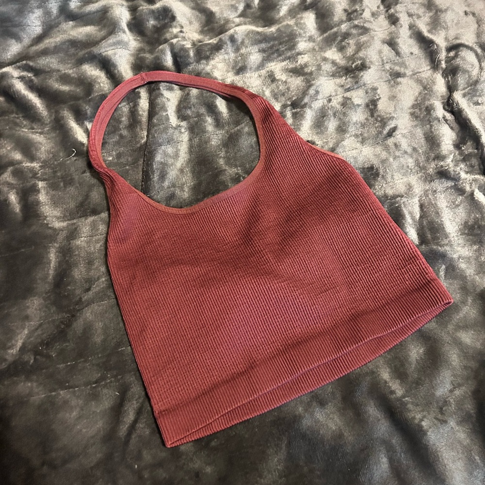 Cotton On Burgundy Ribbed Tank Top